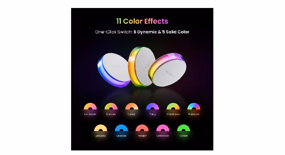 Ánh sáng RGB dịu nhẹ, pin 750mAh, vừa làm đèn ngủ vừa trang trí lối đi ban đêm tiện lợi.
