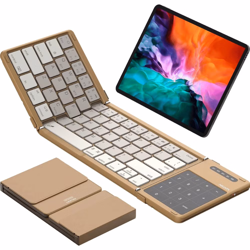 2. Nillkin Cube Pocket là mẫu bàn phím không dây hướng đến người dùng yêu thích sự cơ động với thiết kế gập gọn độc đáo, tích hợp sẵn touchpad giúp điều khiển con trỏ trực tiếp mà không cần mang theo chuột khi làm việc trên máy tính bảng hoặc điện thoại thông minh.