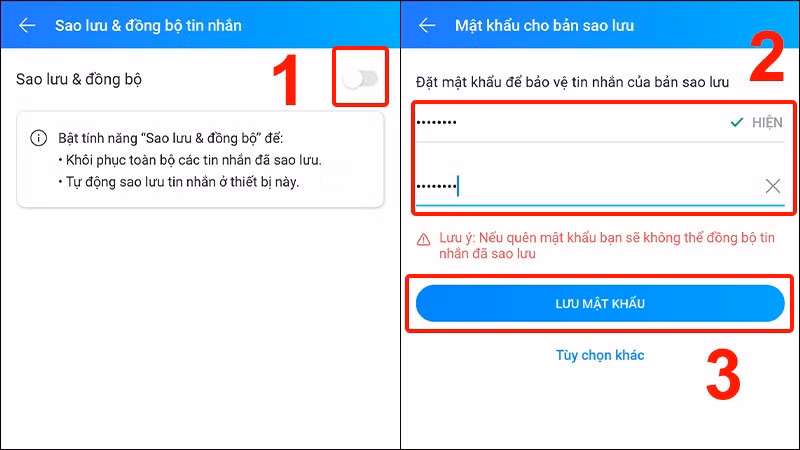 Zalo cho phép sao lưu thủ công ngay trong phần Cài đặt với thao tác đơn giản và có thể thực hiện ngay khi đang sử dụng.
