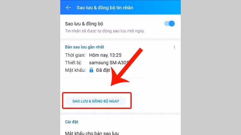 Tuy nhiên, bản sao lưu mặc định chủ yếu chỉ chứa tin nhắn văn bản, không bao gồm ảnh, video hay tệp đính kèm.
