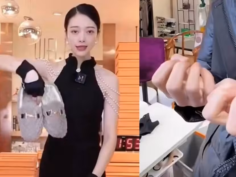 Trong một buổi livestream bán hàng, mỗi bộ đồ chỉ ở trên người cô chưa đầy 10 giây đã được thay thế bằng bộ tiếp theo.