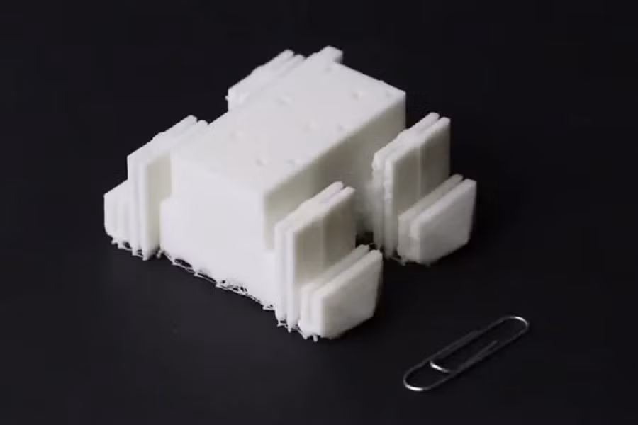 Robot bốn chân do Đại học Edinburgh phát triển có thể in 3D chỉ trong 9 giờ, rút ngắn đáng kể thời gian so với sản phẩm tương tự tại Mỹ.(Ảnh: Đại học Edinburgh)
