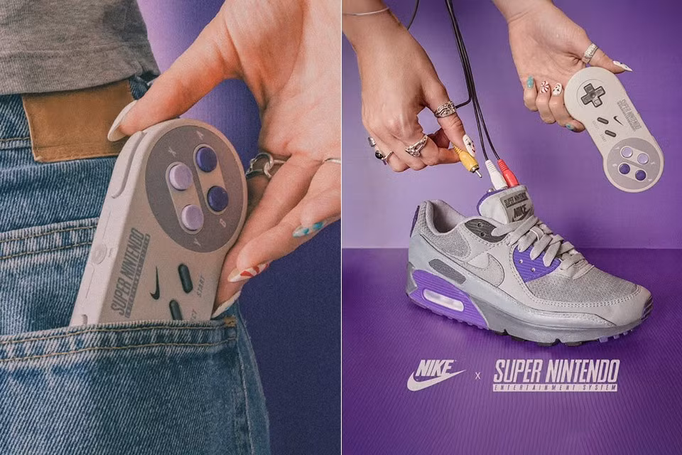 Thay vì chỉ tái hiện phong cách, ông tích hợp hẳn hệ máy SNES hoạt động vào giày Nike Air Max 90.