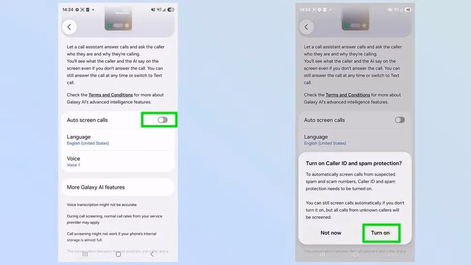 Đáng chú ý, việc kích hoạt thêm ID người gọi và bảo vệ chống spam sẽ giúp thiết bị nhận diện và chặn các cuộc gọi có dấu hiệu lừa đảo ngay từ đầu.