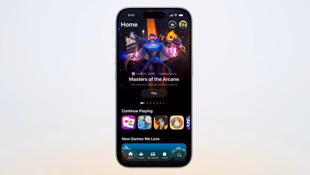 Trang chủ của ứng dụng được cá nhân hóa theo sở thích, giúp gợi ý game phù hợp và sự kiện đáng chú ý.