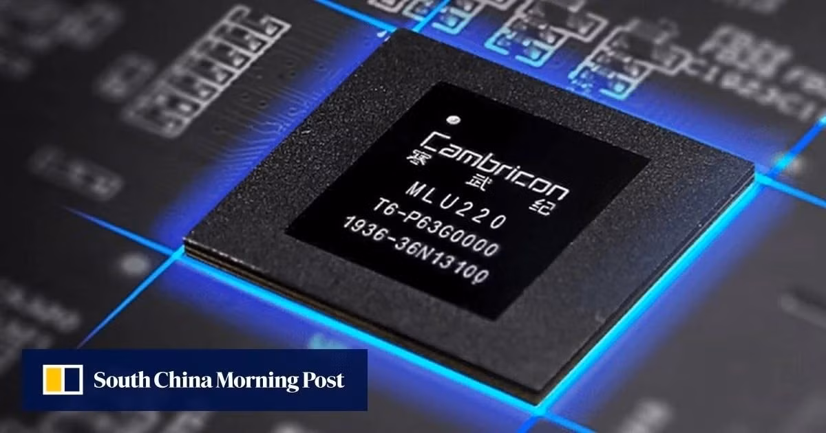 Cambricon đang phát triển chip Siyuan 690 với tham vọng tiệm cận hiệu năng H100 của NVIDIA. (Ành: SCMP)
