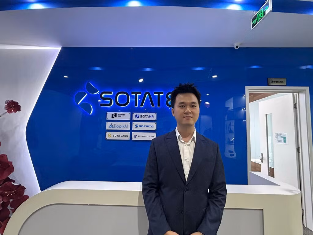 ThS Vũ Hải Anh, Phó Chủ tịch Công ty SotaTek. Ảnh: Thanh Hương - TTXVN.