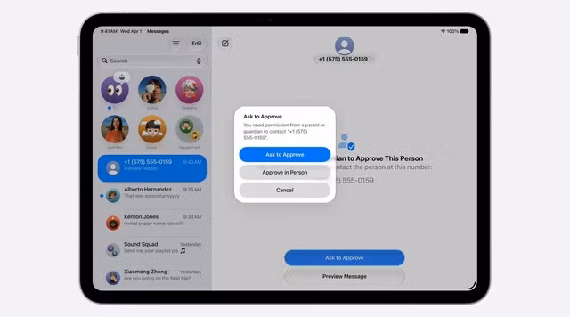 Ngay từ khi thiết lập tài khoản trẻ em trên thiết bị mới, iOS 27 sẽ tự động áp dụng các giới hạn phù hợp với từng độ tuổi như chặn website người lớn, giới hạn nội dung nhạy cảm và kiểm soát ứng dụng trên App Store, đồng thời cho phép cha mẹ quyết định những ứng dụng nào được mở quyền truy cập ngay từ đầu.