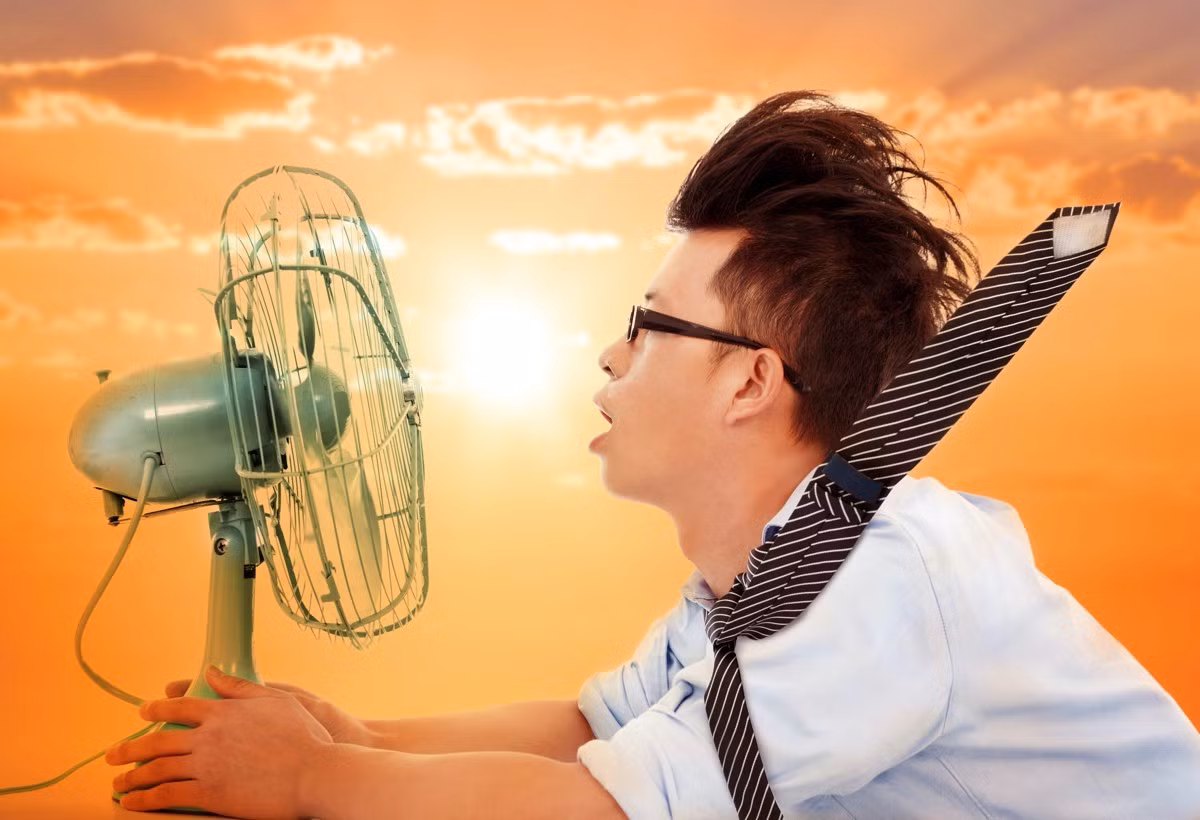 Nguy cơ đột quỵ và bệnh tim tăng cao nếu dùng quạt sai cách trong điều kiện cực đoan.