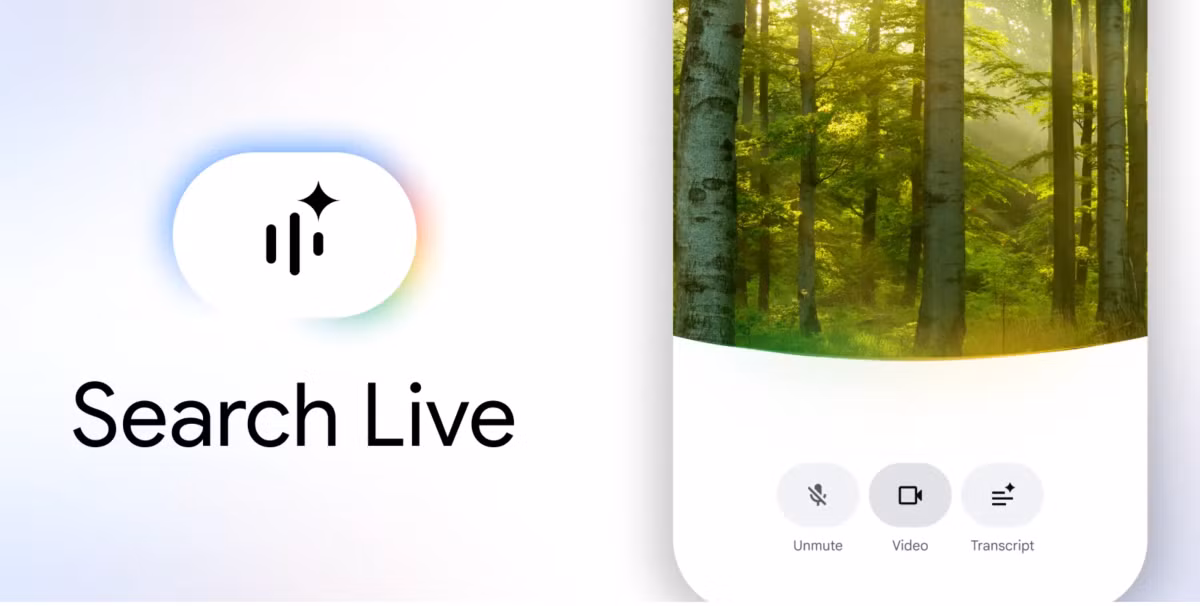 Song song, Google cũng ra mắt Search Live, cho phép dùng camera trò chuyện trực tiếp với AI.