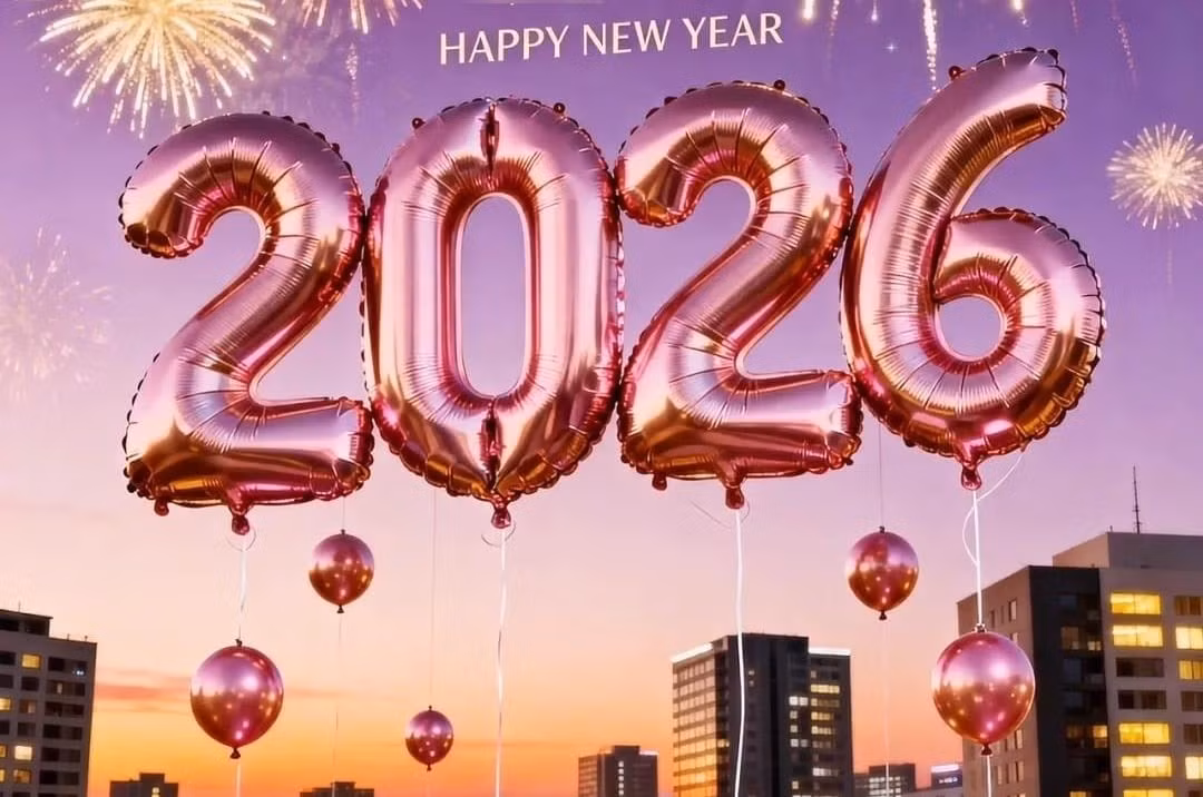 Gửi bạn lời chúc năm mới 2026: Hãy tạm biệt những tiếc nuối của năm cũ và đón nhận những hy vọng của năm mới.