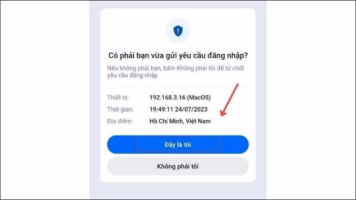 Nếu không phải bạn, hãy chọn "Không phải tôi" và "Chặn ngay" để ngăn kẻ gian kích hoạt tài khoản.