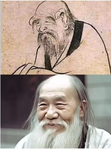 7. Lão Tử: Trí tuệ nhân tạo mô phỏng lại Lão Tử với hình ảnh một ông lão hiền hậu, thân thiện và thường trực nụ cười, khác xa với hình ảnh bí ẩn trong các tác phẩm cổ. (Ảnh: Sohu)