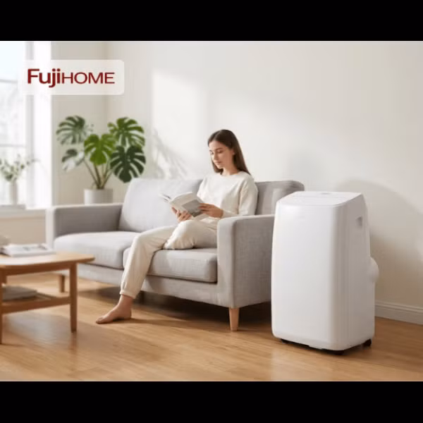 Bốn model mới gồm PAC12N, PAC14N, PAC12PRO và PAC14PRO đều sở hữu thiết kế di động với bánh xe, tích hợp ba chế độ làm lạnh, quạt gió và hút ẩm, đồng thời hỗ trợ điều khiển bằng bảng cảm ứng, remote và ứng dụng Smart Life, giúp người dùng dễ dàng sử dụng mà không cần khoan đục hay lắp đặt phức tạp như điều hòa treo tường truyền thống.(Ảnh: FUJIHOME)