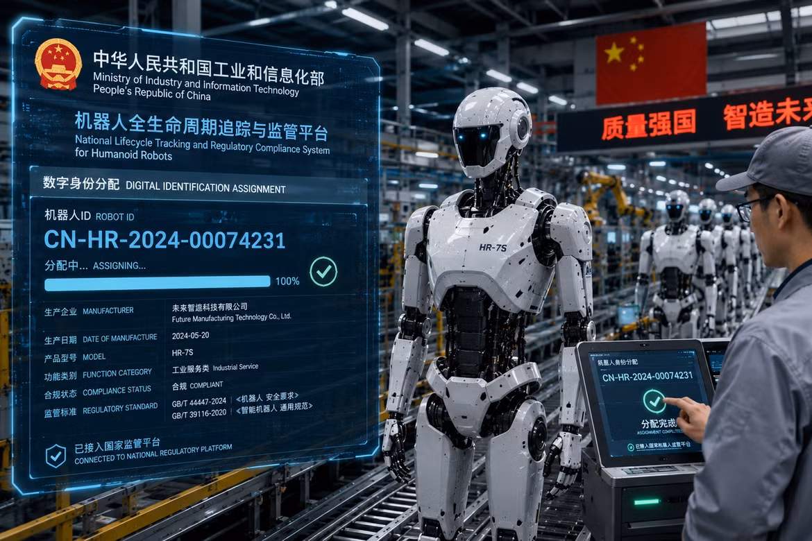 Robot hình người tại Trung Quốc sắp không còn chỉ là những cỗ máy vô danh khi mỗi thiết bị sẽ được cấp một mã định danh kỹ thuật số riêng biệt, giống như “căn cước công dân” trong thế giới AI và robot hiện đại.