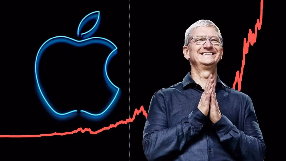 Lương cơ bản của Tim Cook chỉ ở mức 3 triệu USD, trong khi giá trị cổ phiếu thưởng chiếm phần áp đảo.
