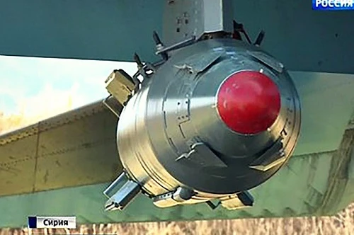 Hết kiên nhẫn với phiến quân, Nga ném siêu bom KAB-1500 xuống Syria