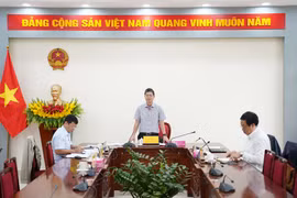 Phó Chủ tịch UBND tỉnh Nguyễn Hồng Hải phát biểu tại buổi làm việc.