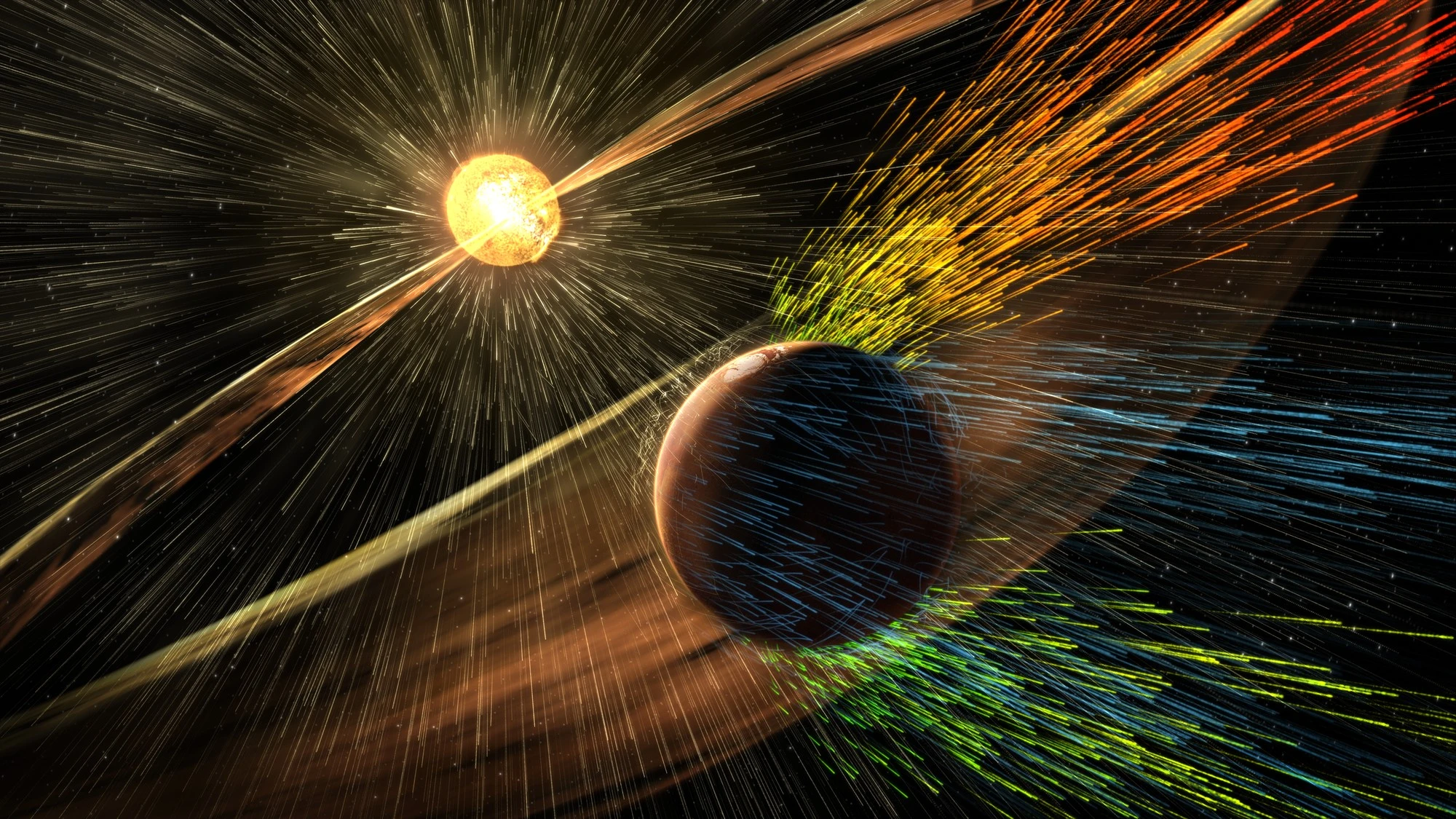 NASA lần đầu tận mắt chứng kiến Mặt Trời “bắn phá” sao Hỏa