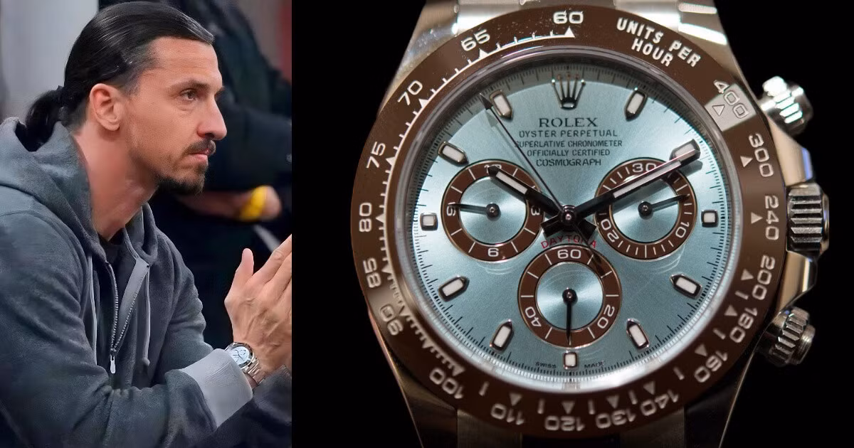 Tiếp tục ghi dấu ấn với chiếc Rolex Daytona 'Ice Blue' (Ref. 116506). Được chế tác hoàn toàn từ chất liệu bạch kim (platinum) siêu cao cấp, với mặt số màu xanh băng đặc trưng kết hợp cùng vành bezel gốm Cerachrom màu nâu hạt dẻ thanh lịch. Sự hòa quyện giữa chất liệu quý hiếm và cơ khí chính xác tuyệt đối là minh chứng cho cam kết xa hoa thượng lưu từ Rolex. (Ảnh: Rubber B)