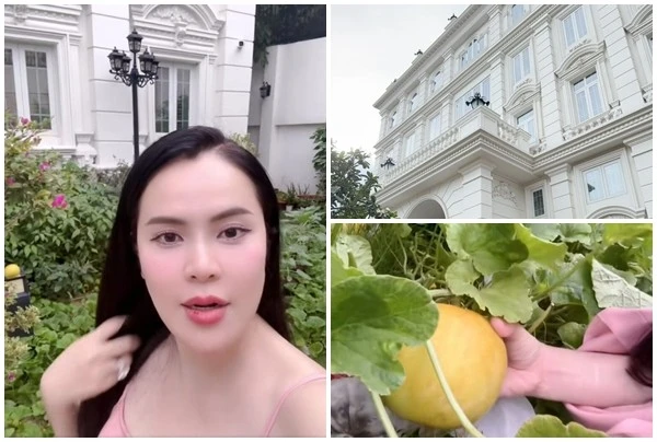 Vườn rau tốt um trong biệt thự 200 tỷ của Hoa hậu Phương Lê