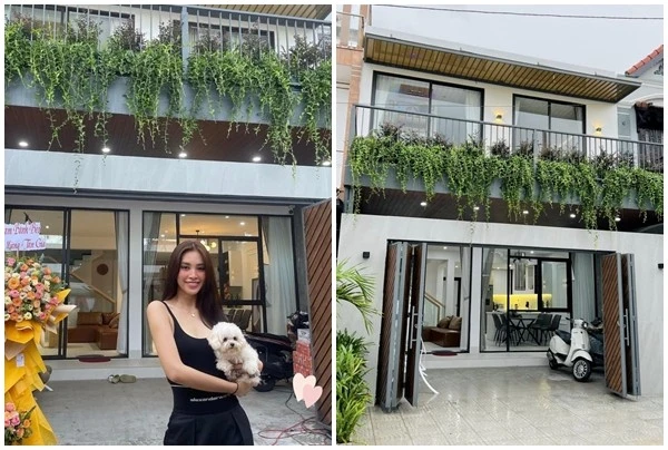 Cận cảnh ngôi nhà mặt phố Hoa hậu Tiểu Vy tặng bố mẹ 