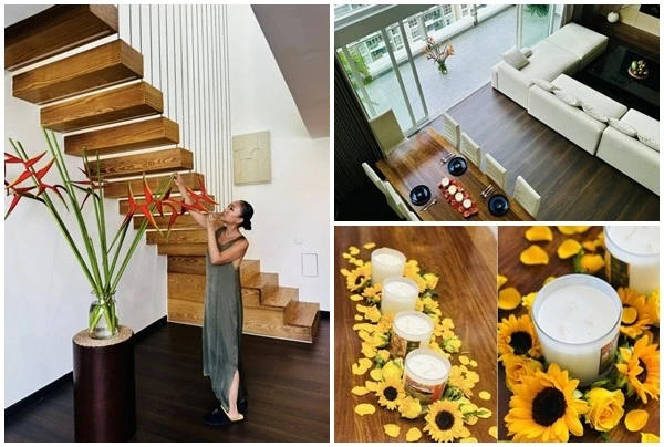 Bên trong căn hộ thông tầng của ca sĩ lấy chồng Tây 1m9