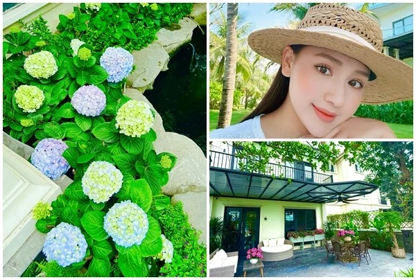 Biệt thự ngập hoa đẹp mê mẩn của "sao nữ giàu nhất miền Bắc"