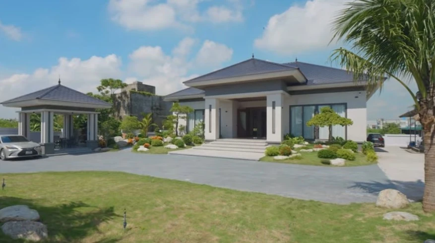 Cận cảnh biệt thự như resort cao cấp của kiến trúc sư tại Hưng Yên