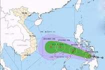 Ngày 25/11, không khí lạnh tăng cường, áp thấp nhiệt đới hướng vào Biển Đông