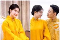 Á hậu Phương Nhi khoe nhan sắc ngọt ngào trong lễ hằng thuận