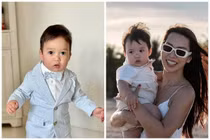 Siêu mẫu Hà Anh khoe con trai diện vest đáng yêu