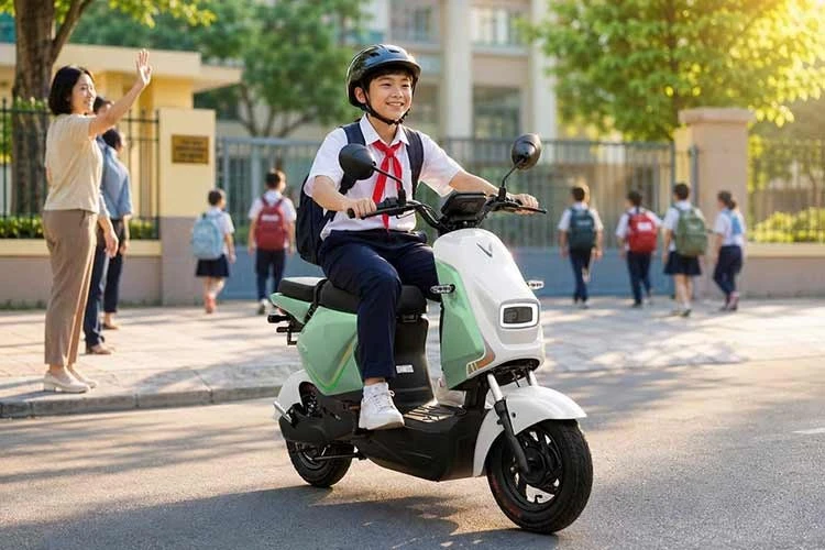 [GALLERY] Chi tiết xe máy điện Vinfast Amio S2 cho học sinh chỉ 12 triệu đồng