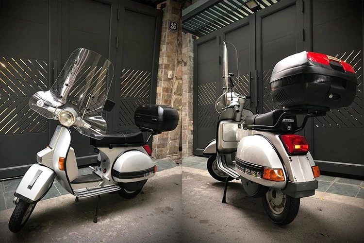 Xe máy Vespa PX150E chạy 30 năm ở Hà Nội, bán 170 triệu đồng