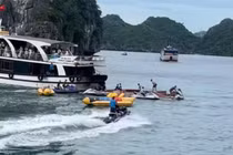 Tàu du lịch va chạm thuyền máy chở khách trên Vịnh Lan Hạ, một người tử vong