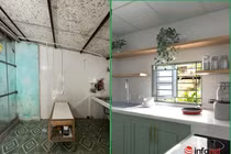 Căn bếp cũ 9m2 'biến hình' đẹp đẽ, trở thành món quà con gái tặng mẹ