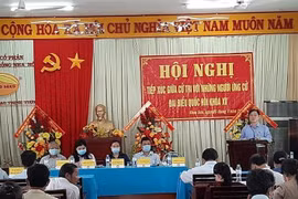 Chủ tịch VUSTA Phan Xuân Dũng và các ứng viên ĐBQH khoá XV tiếp xúc cử tri huyện Ninh Sơn