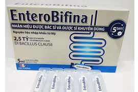 Nhãn hàng men vi sinh Entero Bifina bị cảnh báo vi phạm 