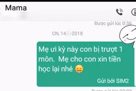Nữ sinh "mặt dày" nhắn tin cho mẹ xin tiền học lại và cái kết "xanh rờn"