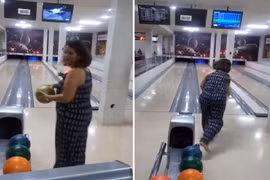 Video: Phụ nữ ném bowling và cái kết thảm họa