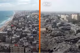 Thành phố Gaza trước xung đột và hiện tại quá xót xa