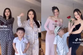 Màn "đọ sắc" của Tường San và em chồng đã khiến dân mạng mê mẩn. 