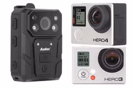 So sánh camera gắn ngực của CSGT Việt Nam với Gopro Hero 3, 4