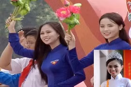 Hoa khôi Nữ sinh duyên dáng rực rỡ bên HH Kỳ Duyên