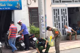 Công an phong toả hiện trường.