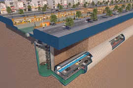 Dự án hầm ngầm khổng lồ chống ngập và giảm ùn tắc dọc sông Tô Lịch