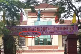 Lỗi nghiêm trọng trên biển chào mừng sinh nhật Bác ở Hải Phòng