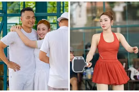 Vợ Chi Bảo khoe vẻ gợi cảm trên sân pickleball