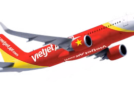 Máy bay của VietJetAir lại va vào chim trời