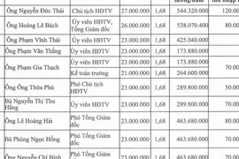 Chủ tịch NXB Giáo dục thu nhập gần 700 triệu đồng/năm